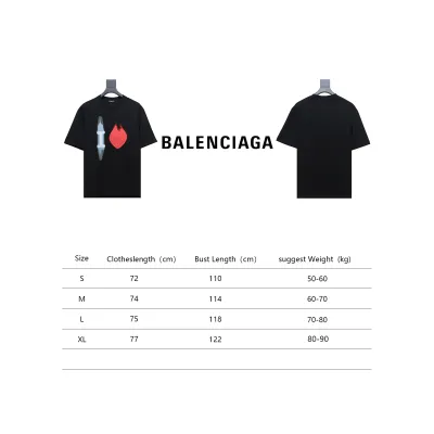 Balenciaga 24ss Valentine's Day Series Heart Print Short Sleeves 02