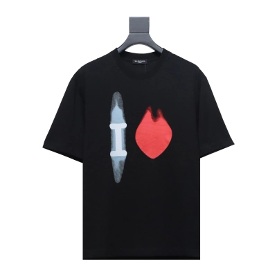 Balenciaga 24ss Valentine's Day Series Heart Print Short Sleeves 01