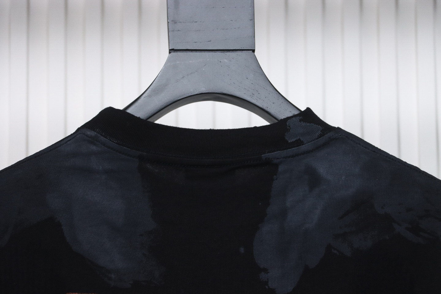 Balenciaga 24sss double B Heavy Washed Hand-Painted Old Bitcoin Long-Sleeved T-shirt