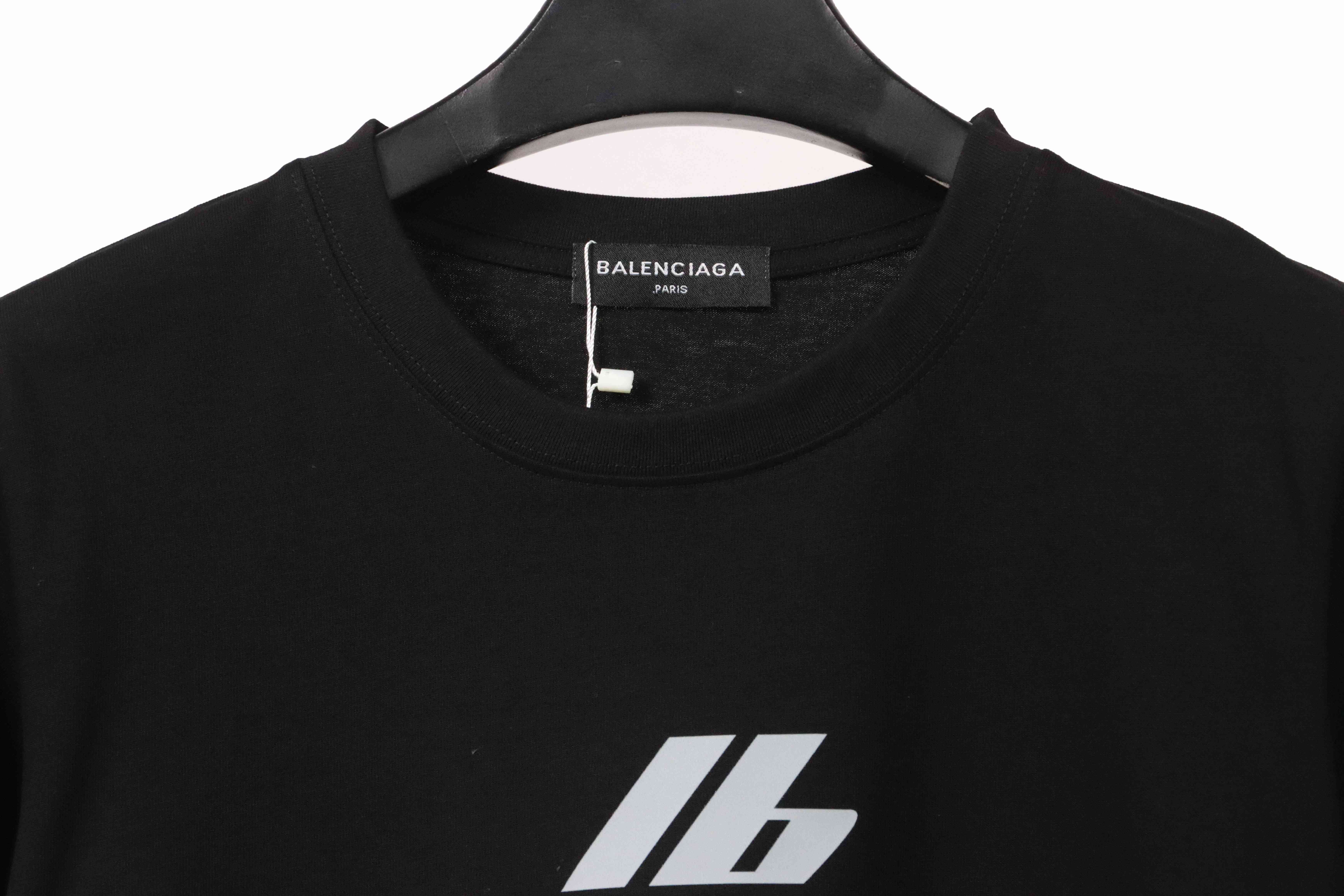 Balenciaga 3M Letters Short Sleeve Black