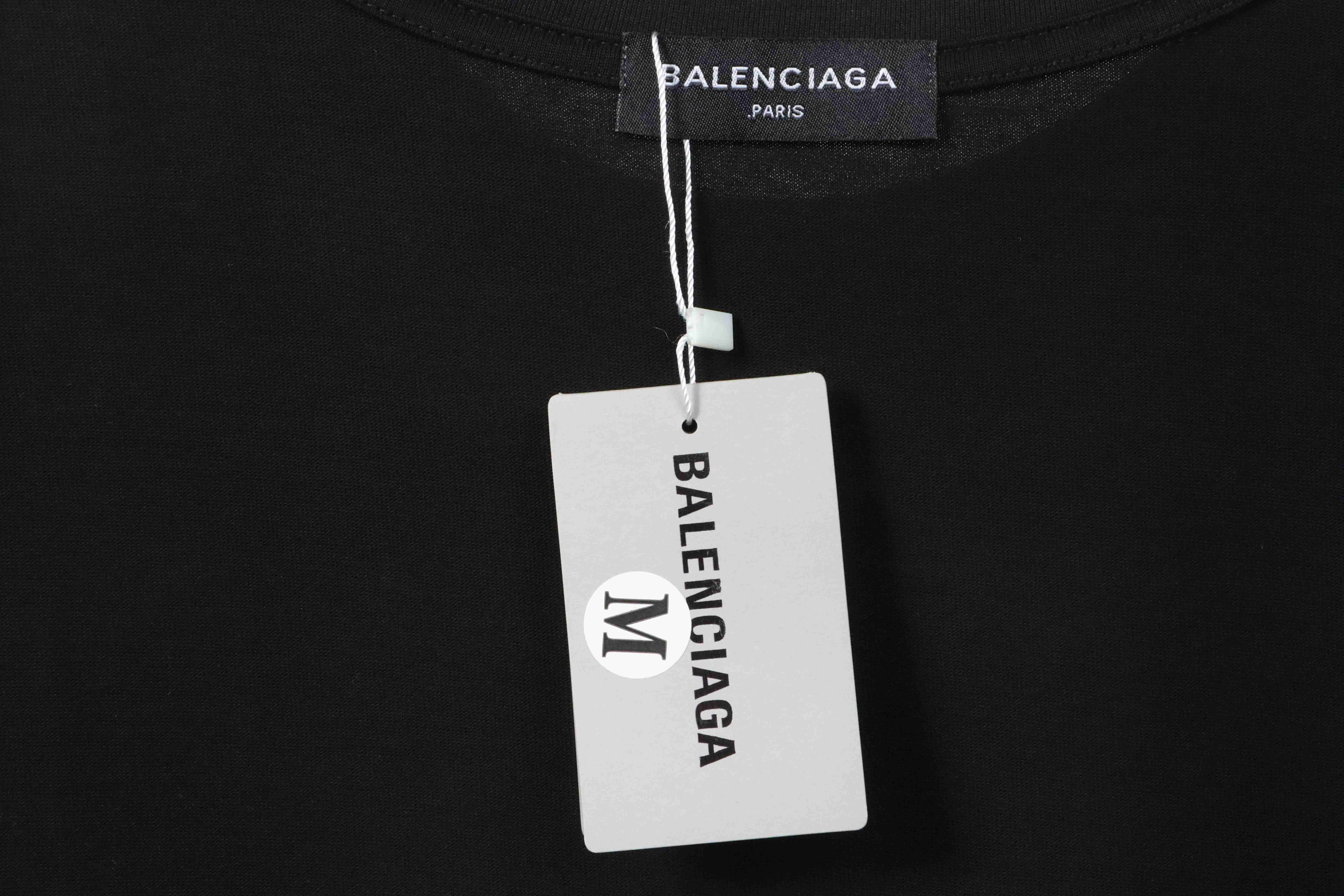 Balenciaga 3M Letters Short Sleeve Black