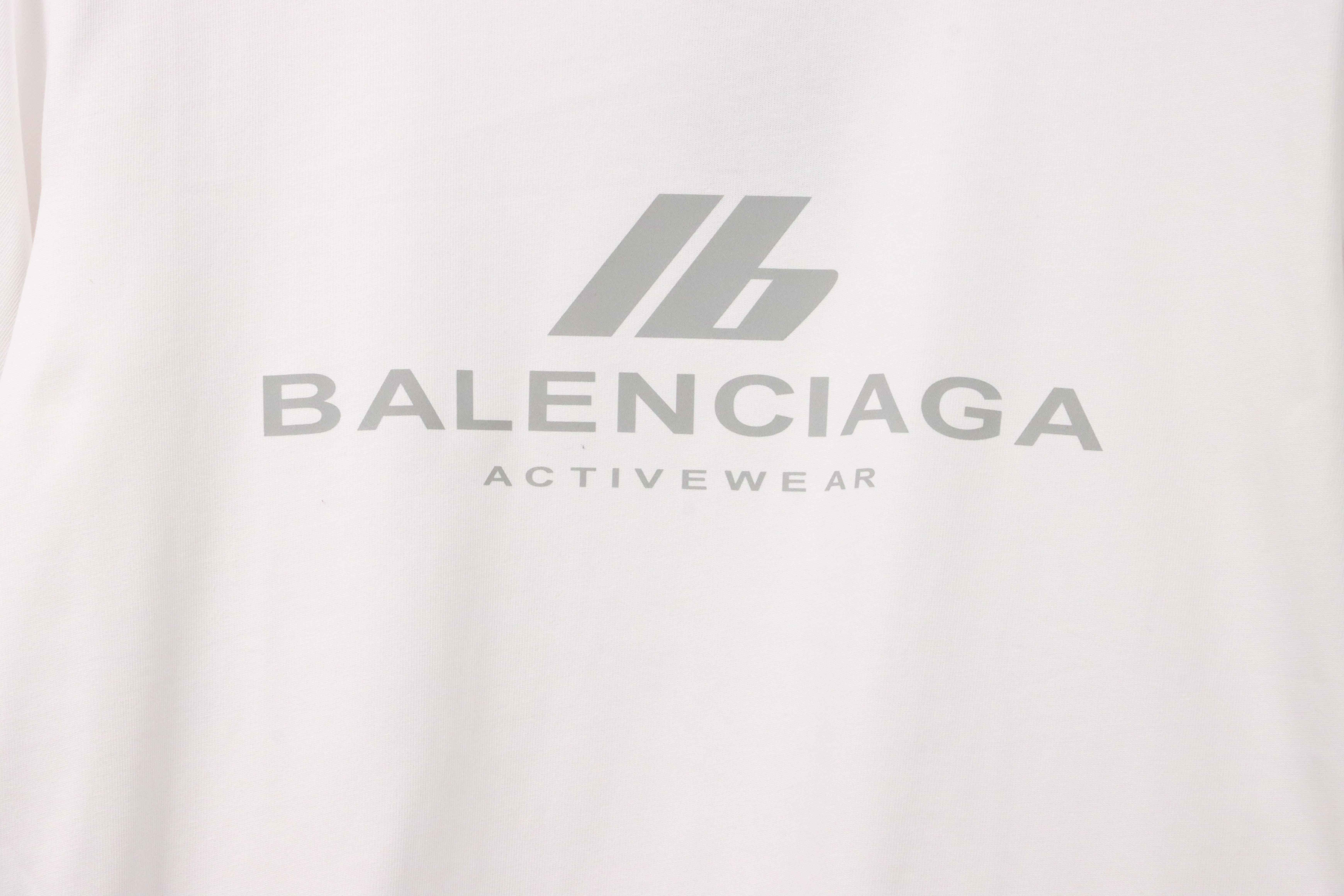 Balenciaga 3M Letters Short Sleeve White