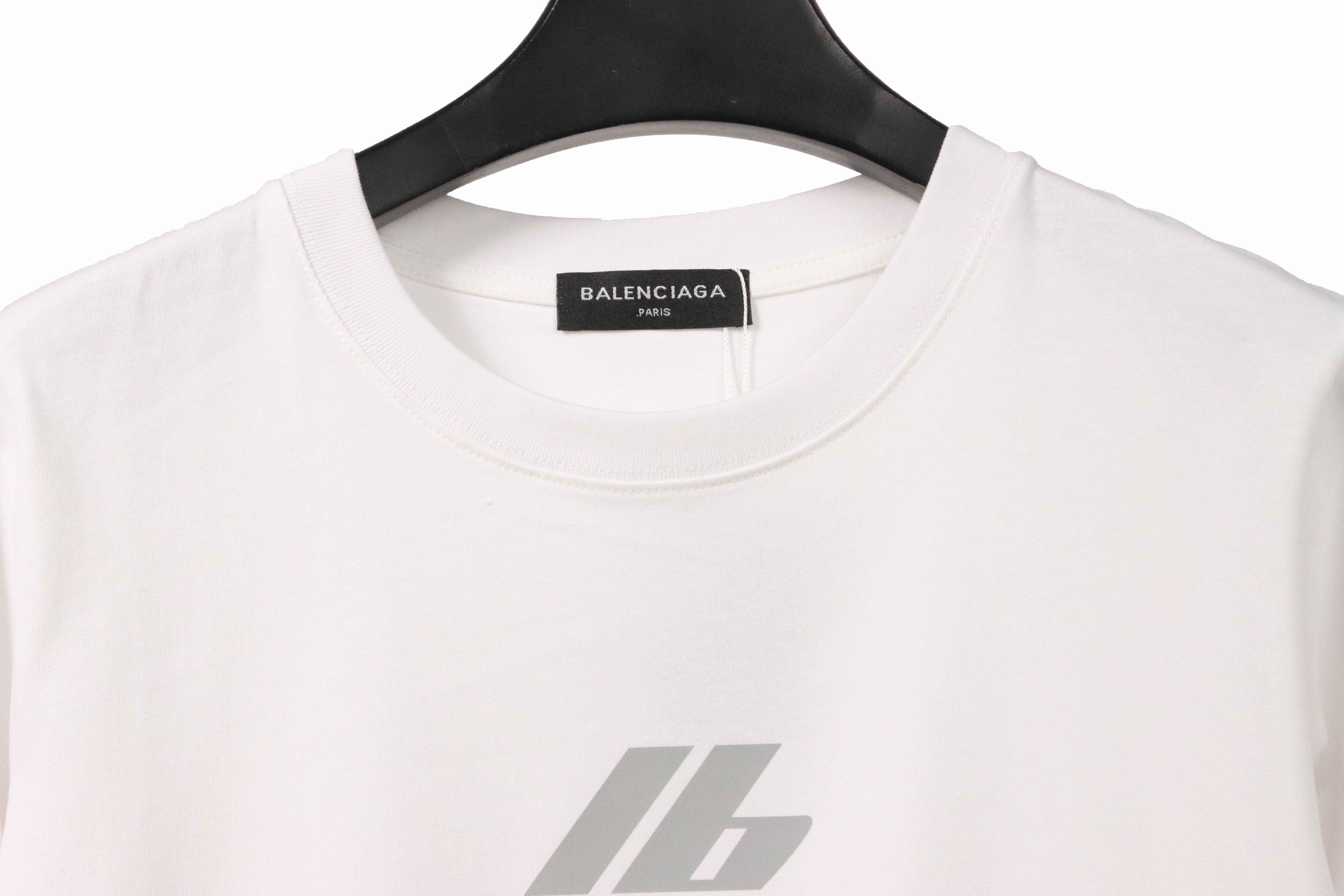Balenciaga 3M Letters Short Sleeve White