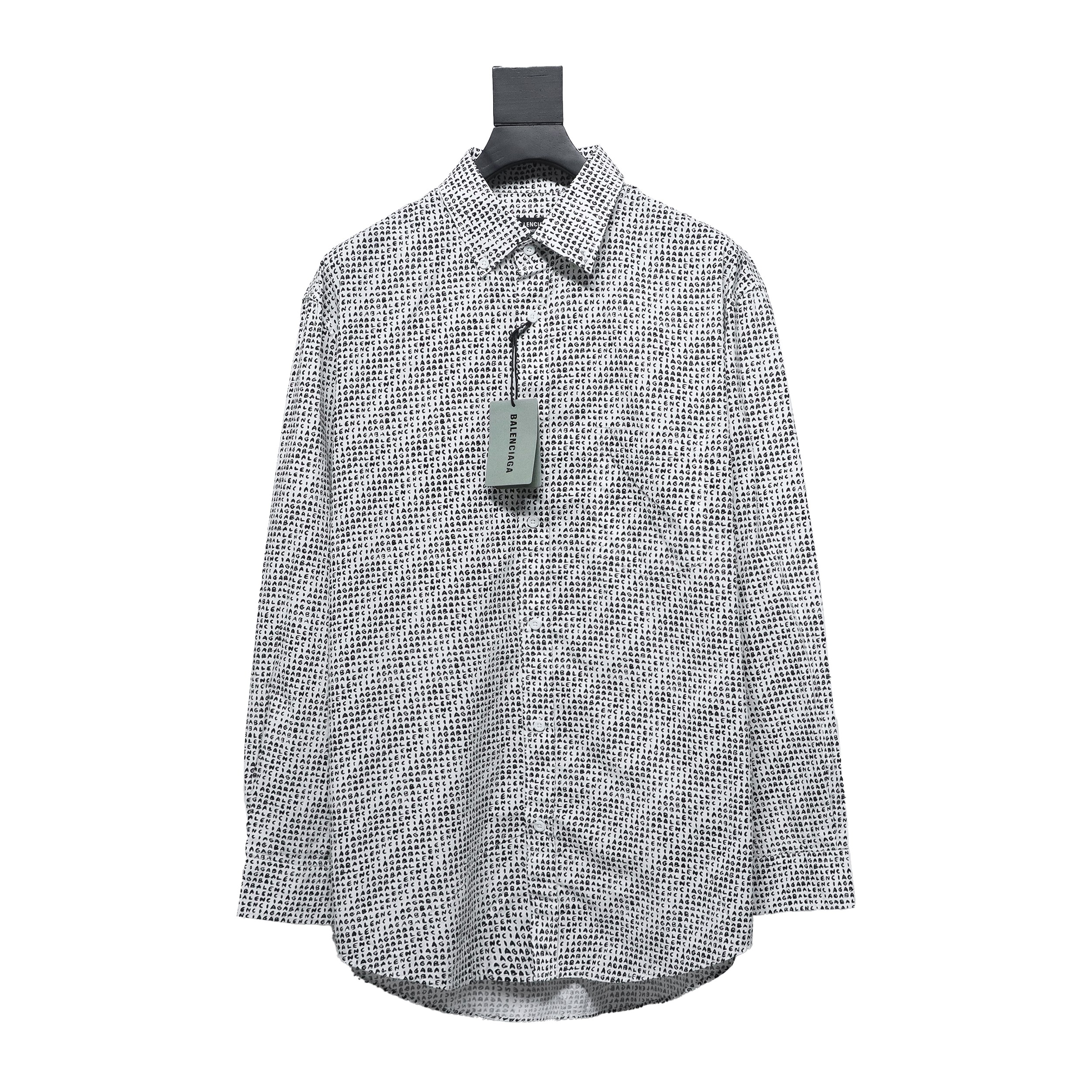 Balenciaga Archive Letter Font Barrage Long Sleeve Shirt