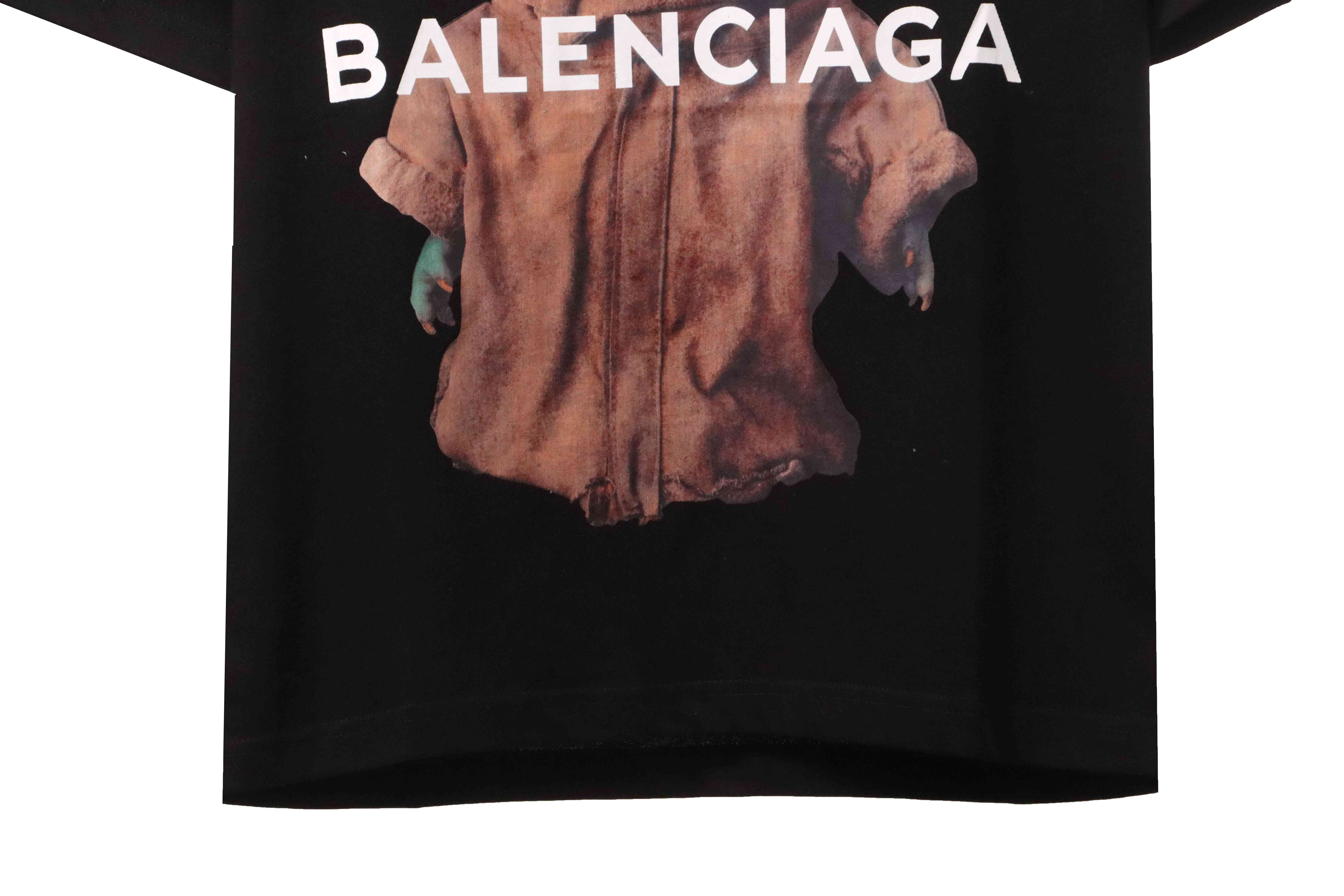 Balenciaga Baby Yoda Printed Short Sleeve Black