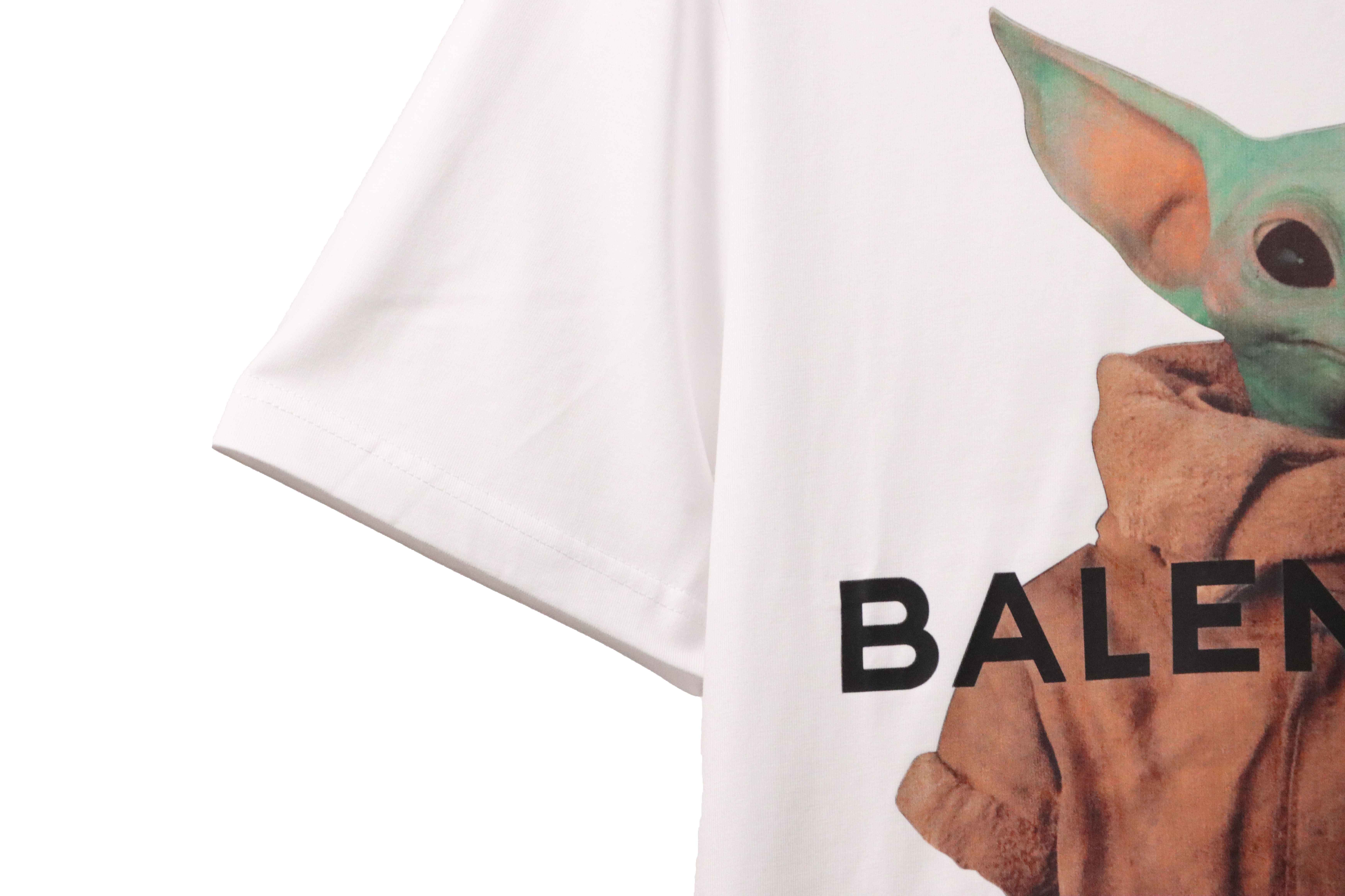 Balenciaga Baby Yoda Printed Short Sleeve White