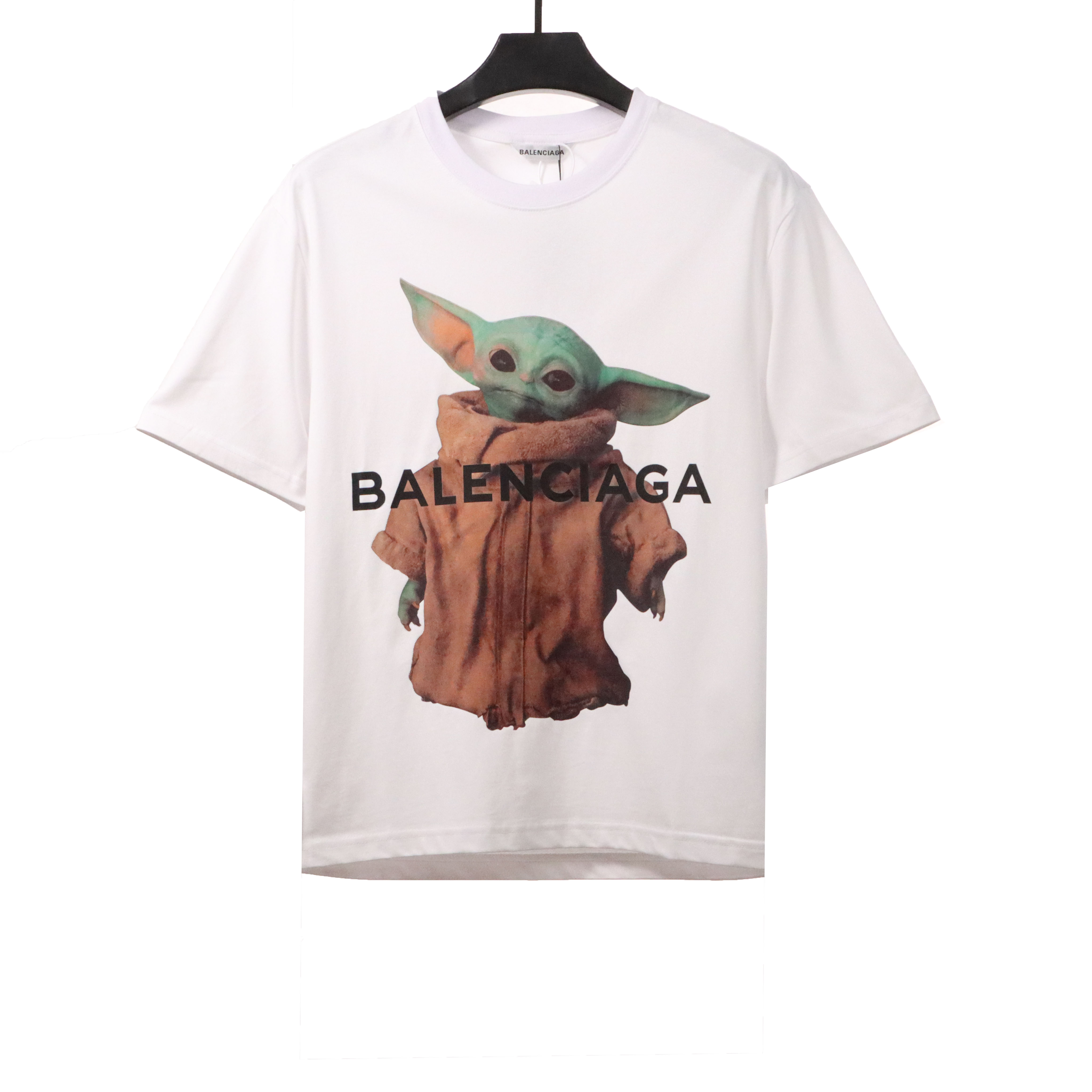 Balenciaga Baby Yoda Printed Short Sleeve White