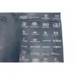 Balenciaga Back Pocket Logo Print Denim Trousers
