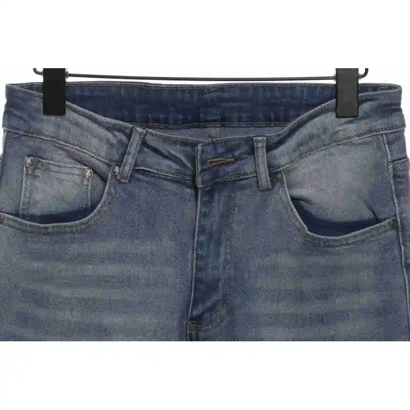 Balenciaga Back Pocket Logo Print Denim Trousers