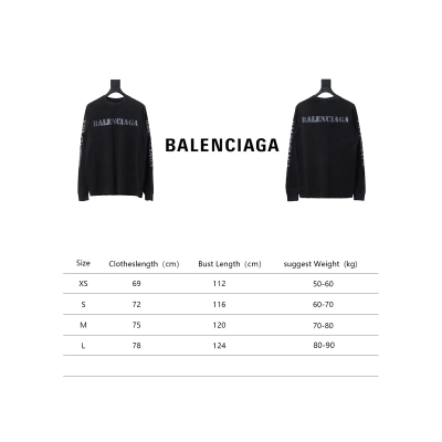 Balenciaga Blurred Front And Back Logo Long Sleeves 02