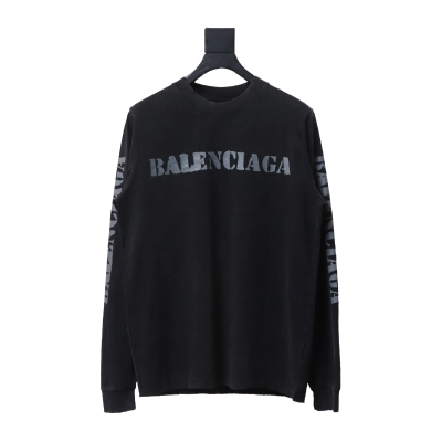 Balenciaga Blurred Front And Back Logo Long Sleeves 01