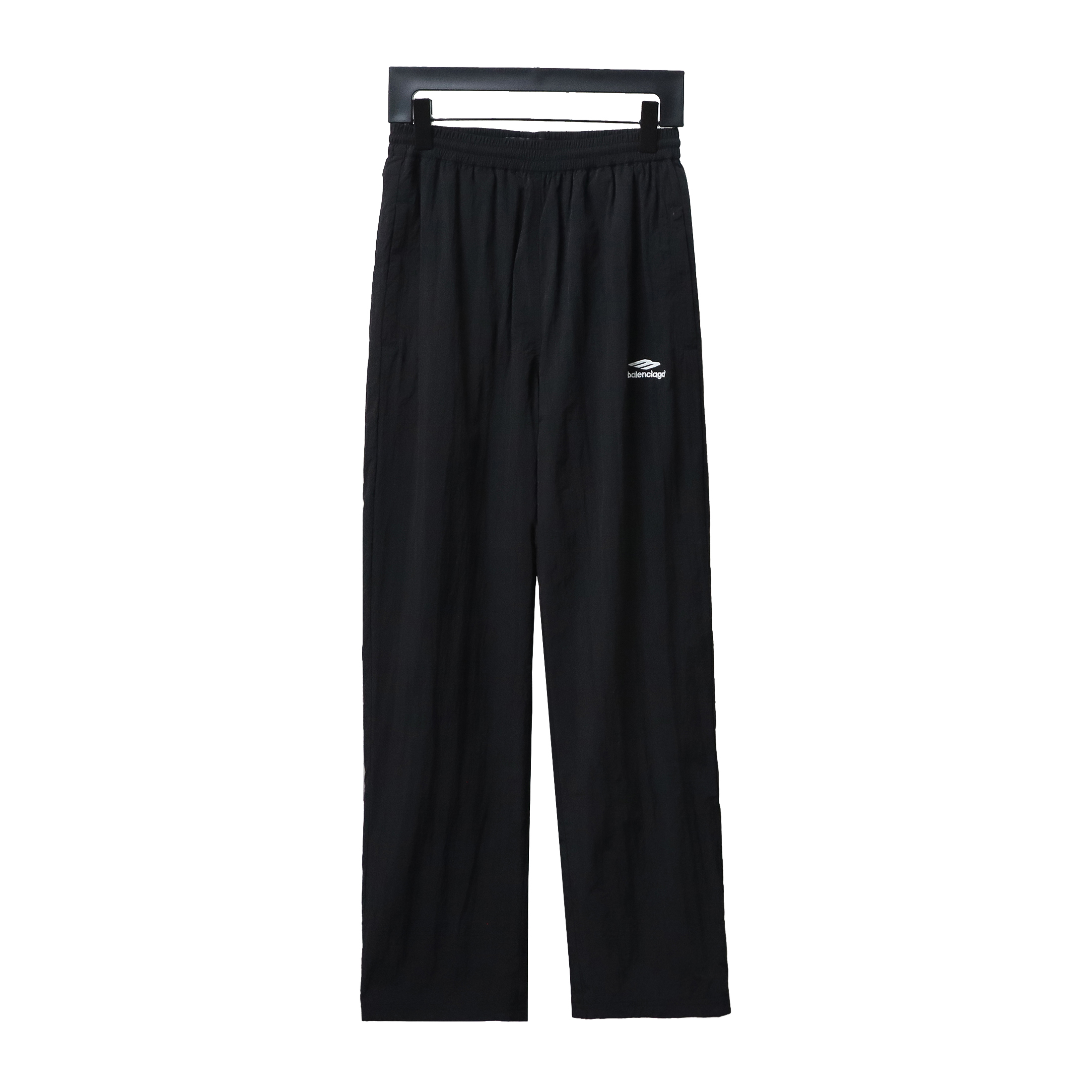 Balenciaga Catwalk 3B Embroidered All-Black Sports Suit Trousers