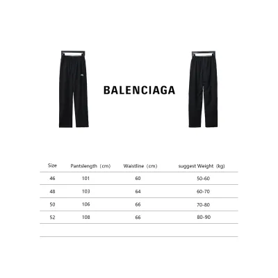 Balenciaga Catwalk 3B Embroidered All-Black Sports Suit Trousers 02
