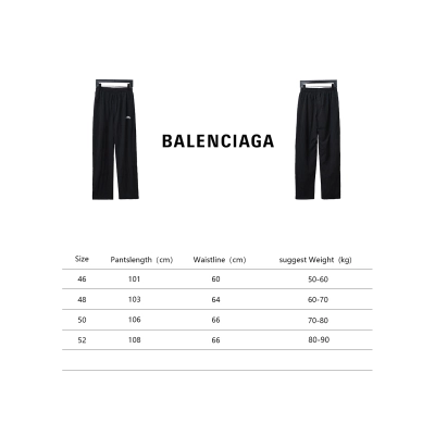 Balenciaga Catwalk 3B Embroidered All-Black Sports Suit Trousers 02