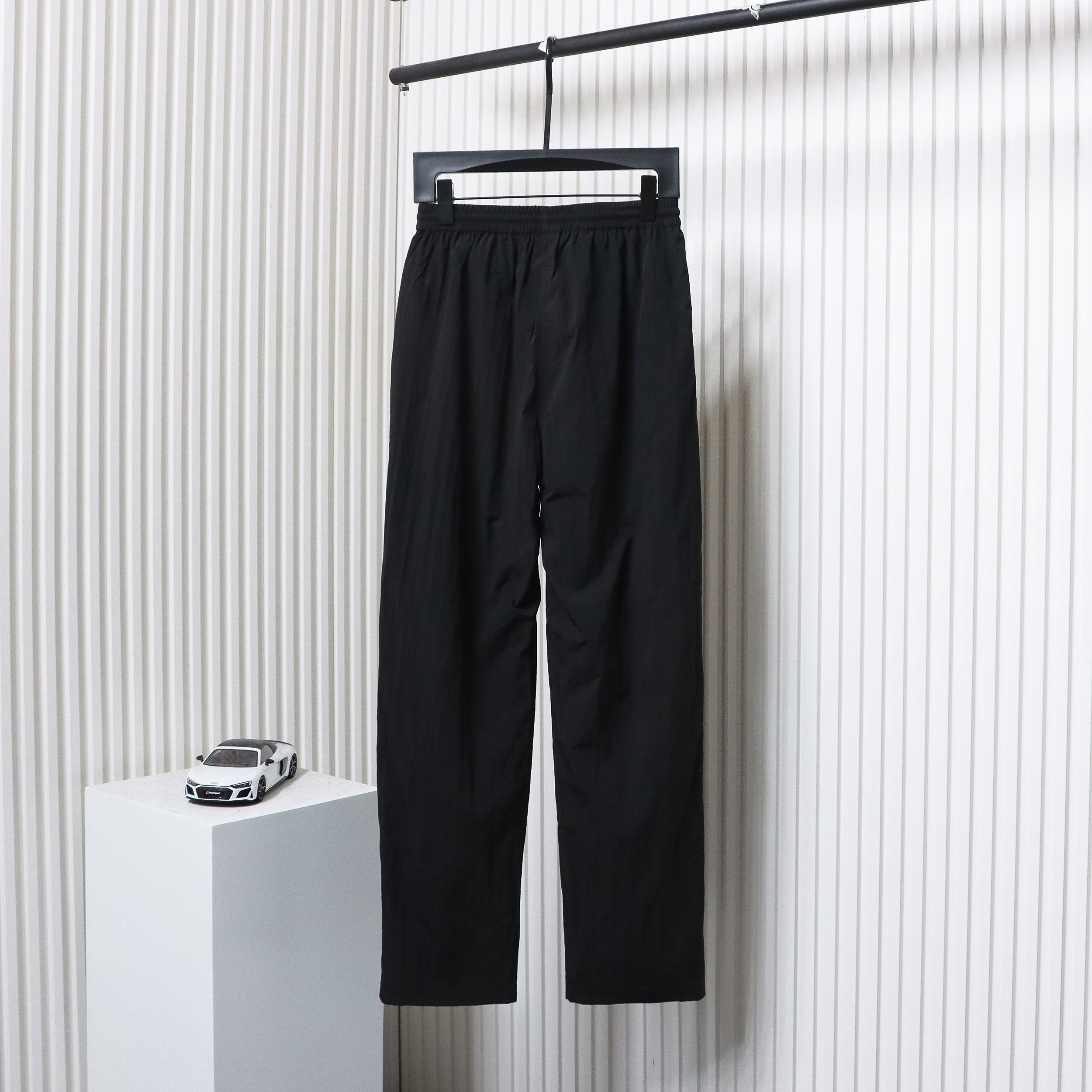 Balenciaga Catwalk 3B Embroidered All-Black Sports Suit Trousers