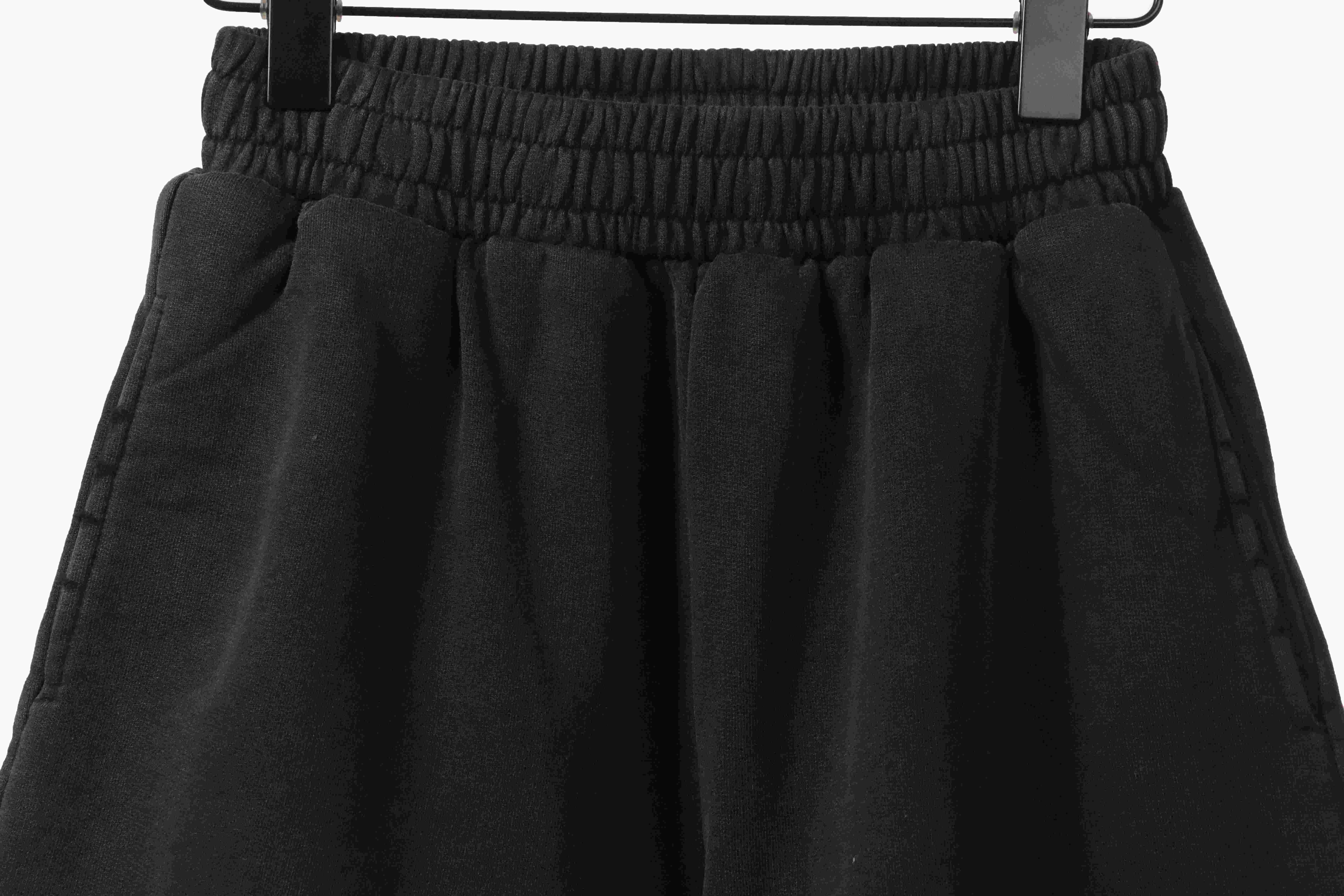 Balenciaga Distressed Ripped Tape Shorts Black