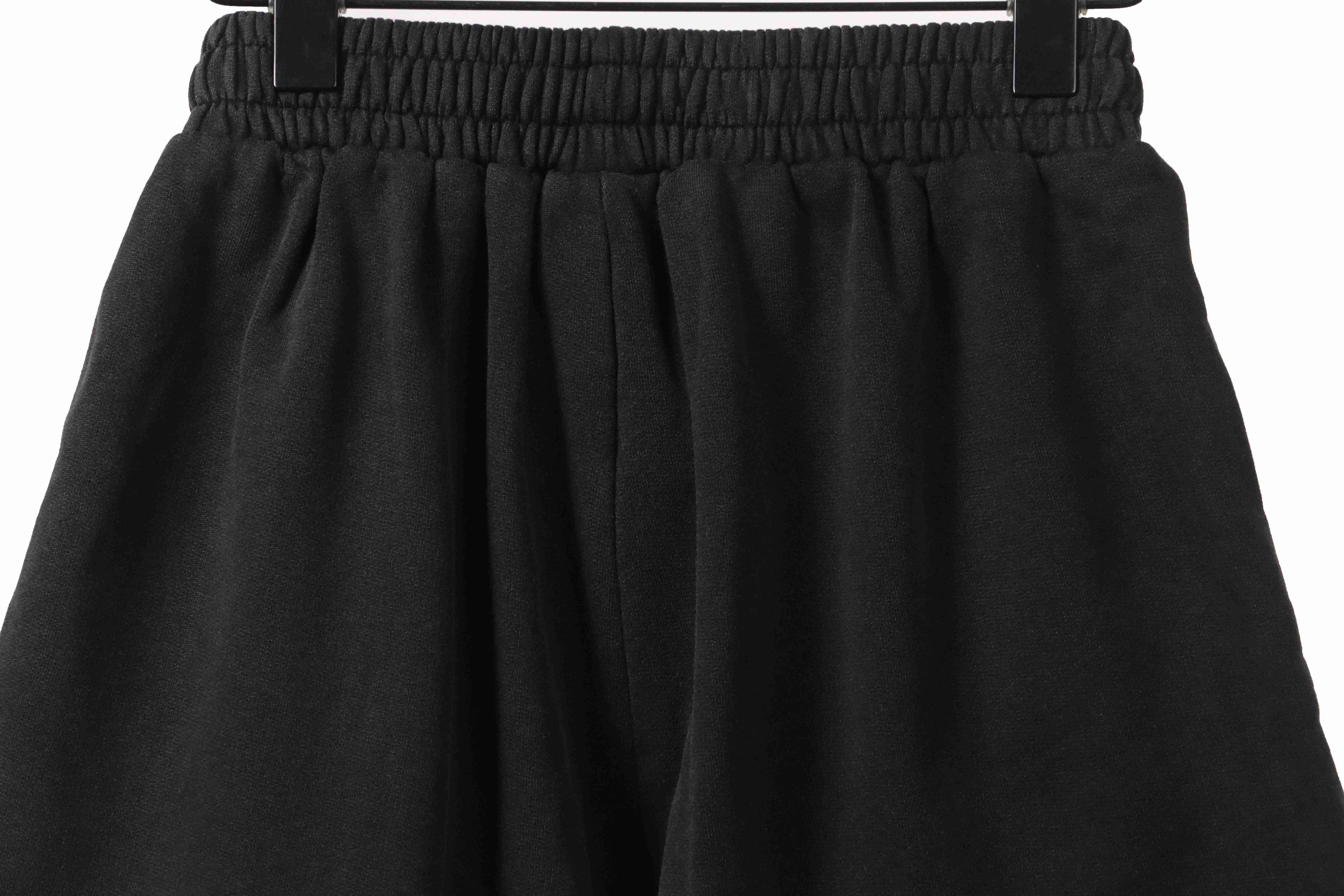 Balenciaga Distressed Ripped Tape Shorts Black