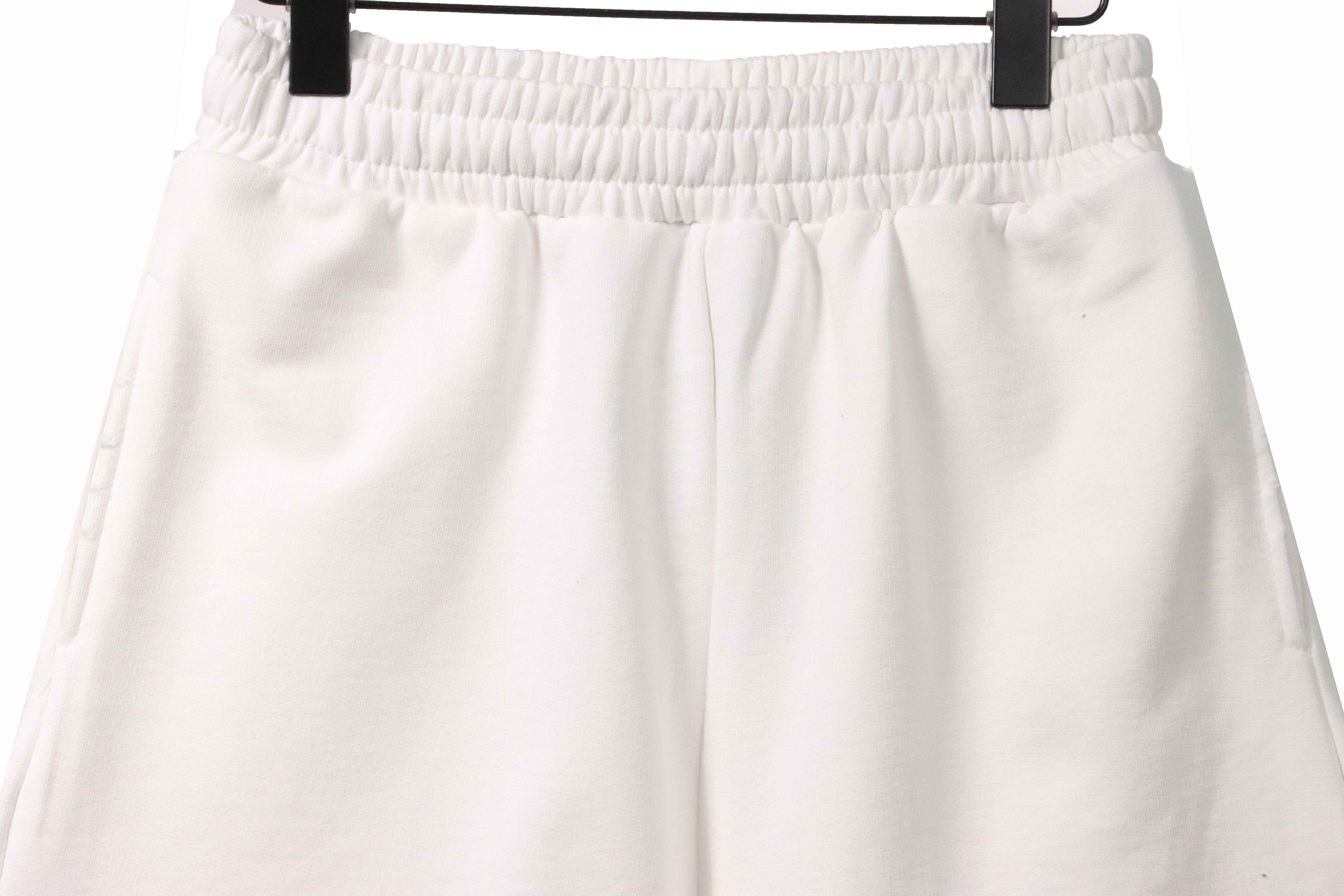 Balenciaga Distressed Ripped Tape Shorts White