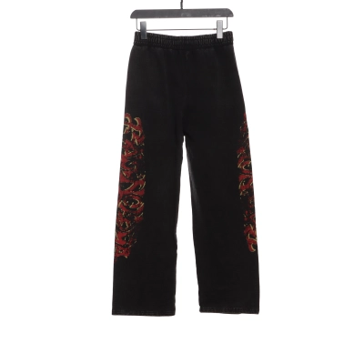 Balenciaga Distressed Sanskrit Mud-Dyed Flame Trousers 02