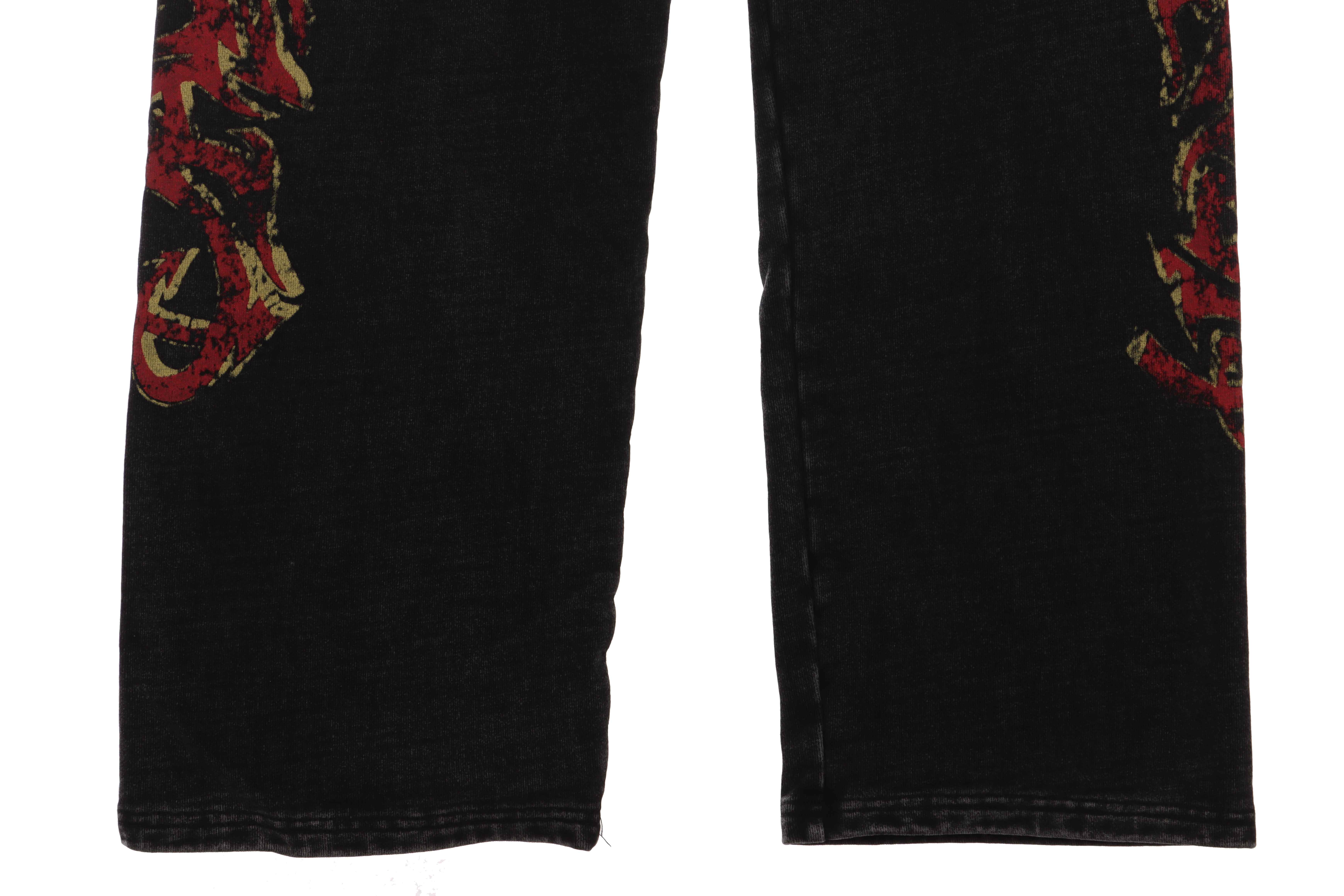 Balenciaga Distressed Sanskrit Mud-Dyed Flame Trousers