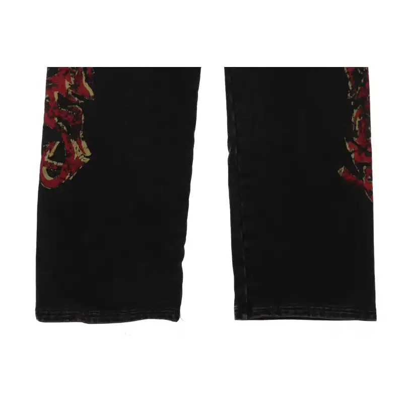 Balenciaga Distressed Sanskrit Mud-Dyed Flame Trousers