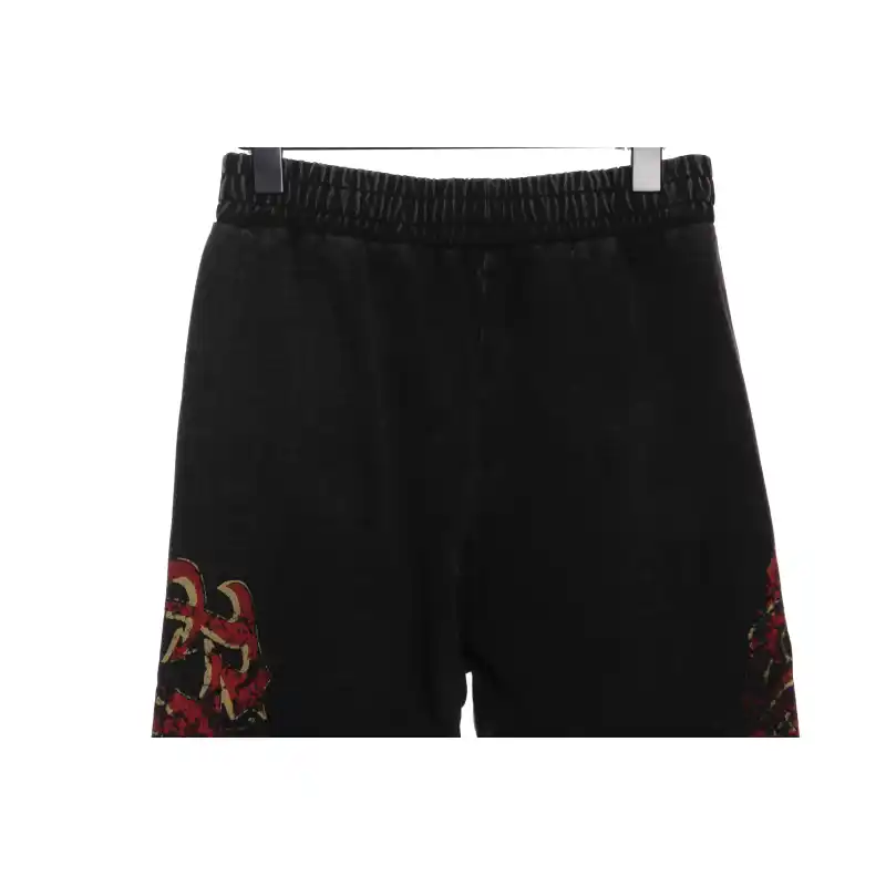 Balenciaga Distressed Sanskrit Mud-Dyed Flame Trousers