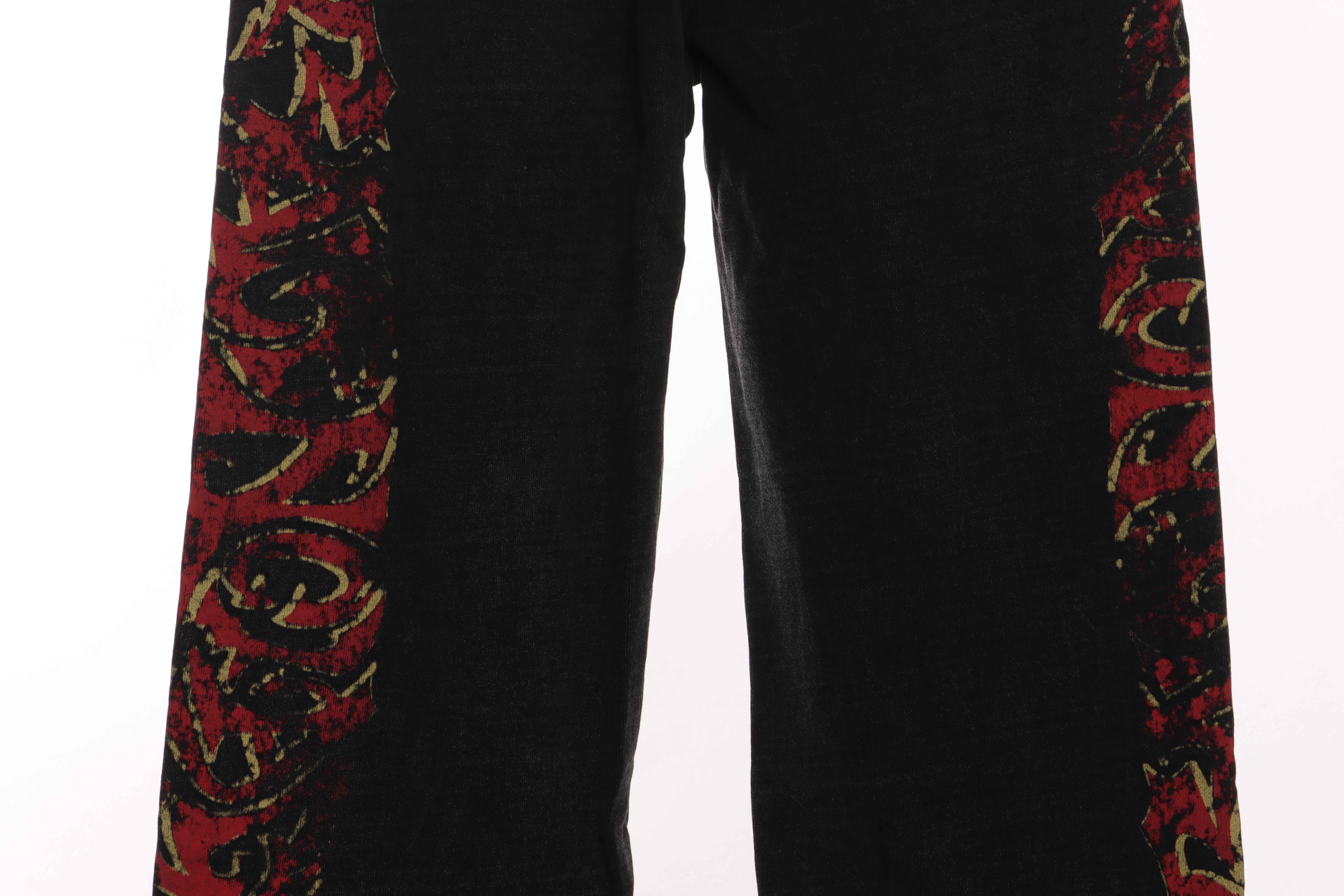 Balenciaga Distressed Sanskrit Mud-Dyed Flame Trousers