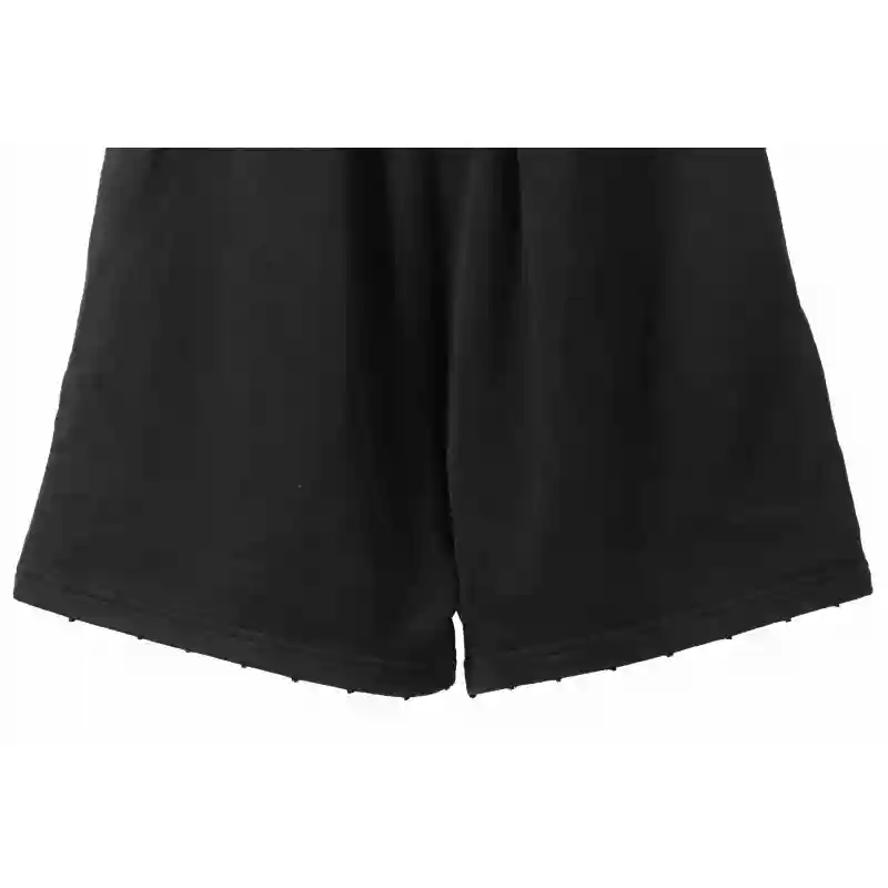 Balenciaga Distressed Washed Cola Embroidered Shorts