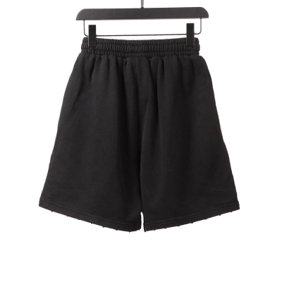 Balenciaga Distressed Washed Cola Embroidered Shorts 02