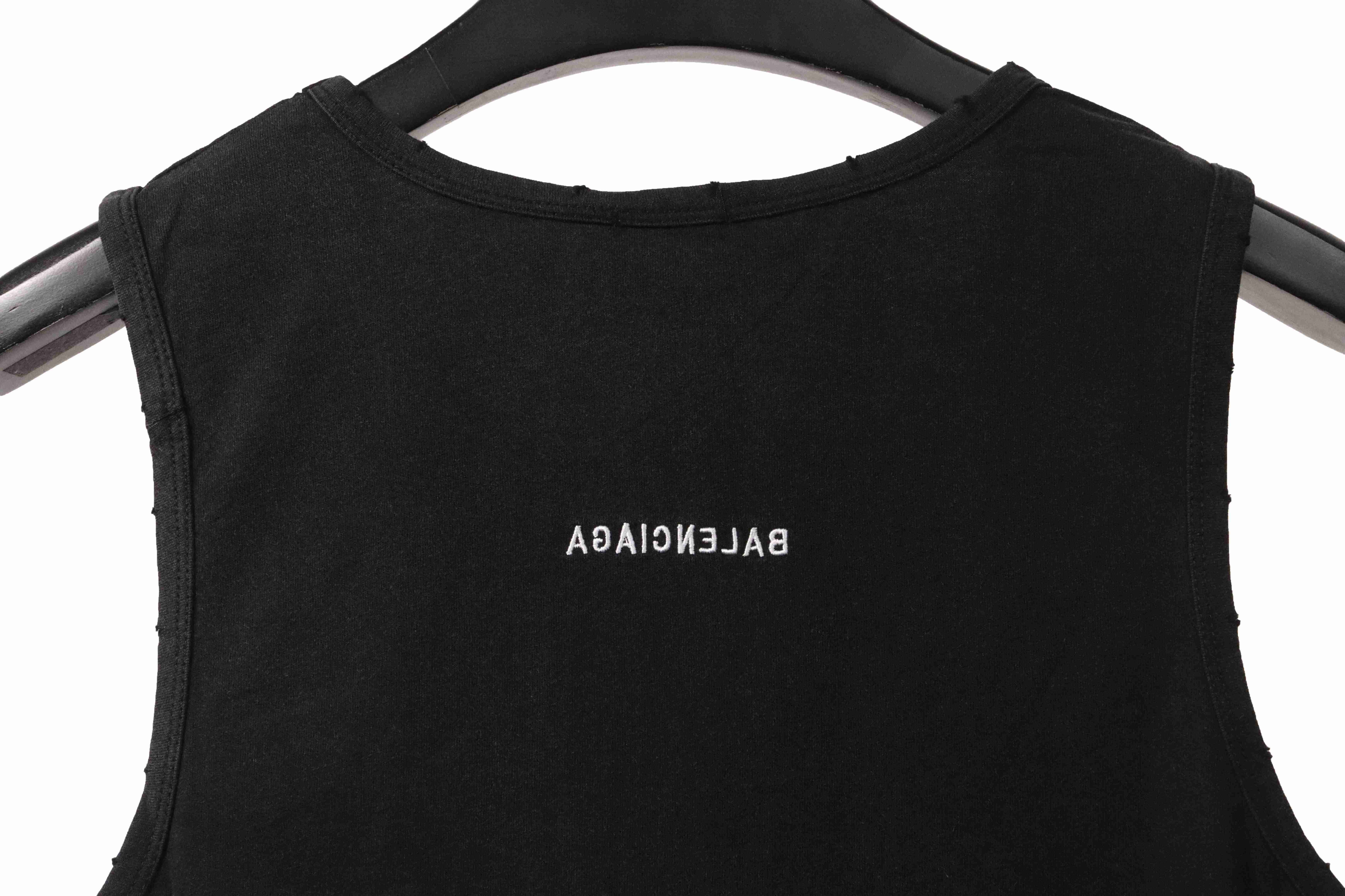 Balenciaga Distressed Washed Distressed Vest