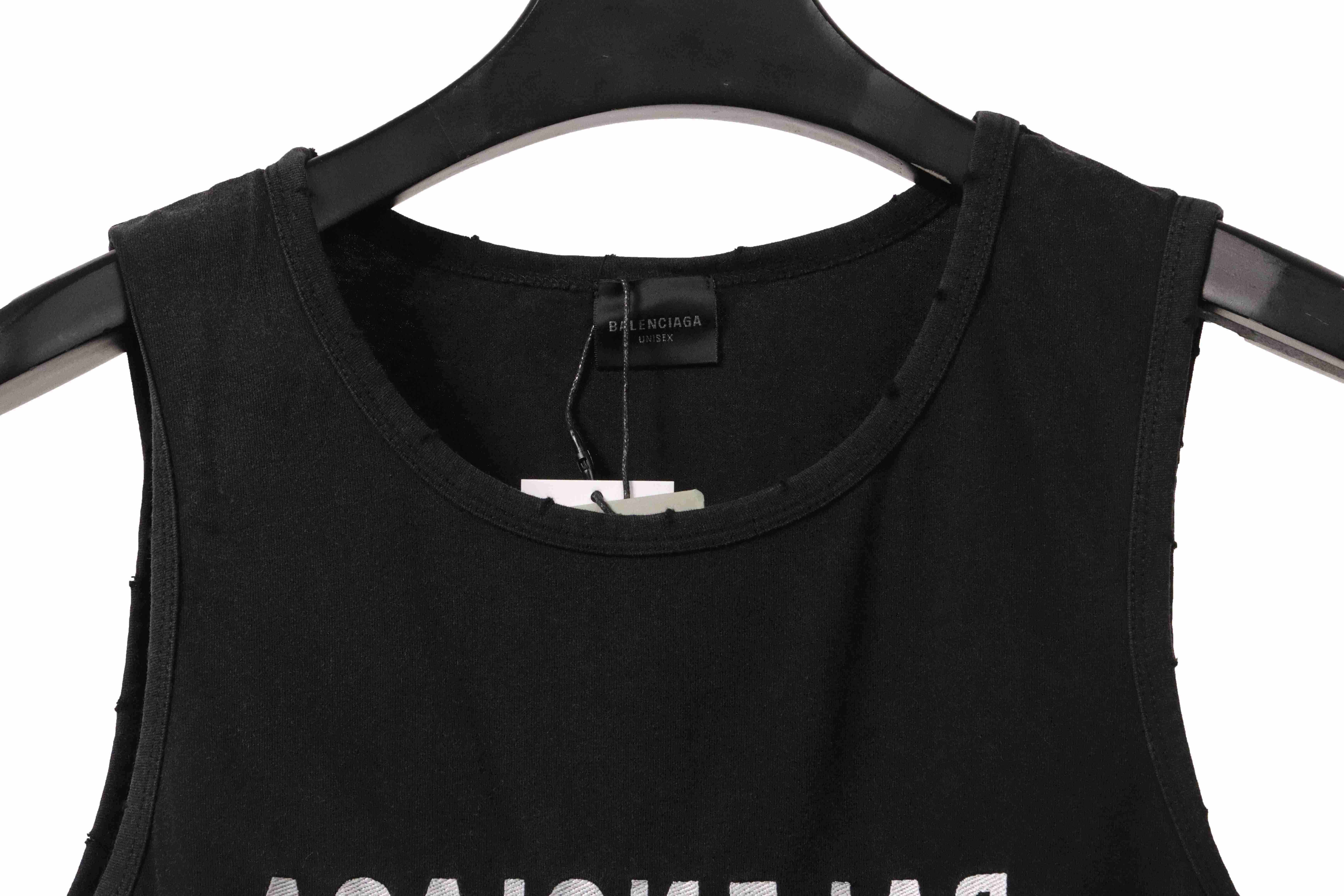 Balenciaga Distressed Washed Distressed Vest