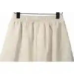 Balenciaga Distressed Washed Hole Lock Embroidered Shorts Beige