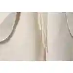 Balenciaga Distressed Washed Hole Lock Embroidered Shorts Beige