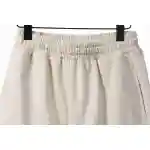Balenciaga Distressed Washed Hole Lock Embroidered Shorts Beige