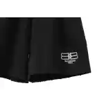 Balenciaga Distressed Washed Hole Lock Embroidered Shorts Black