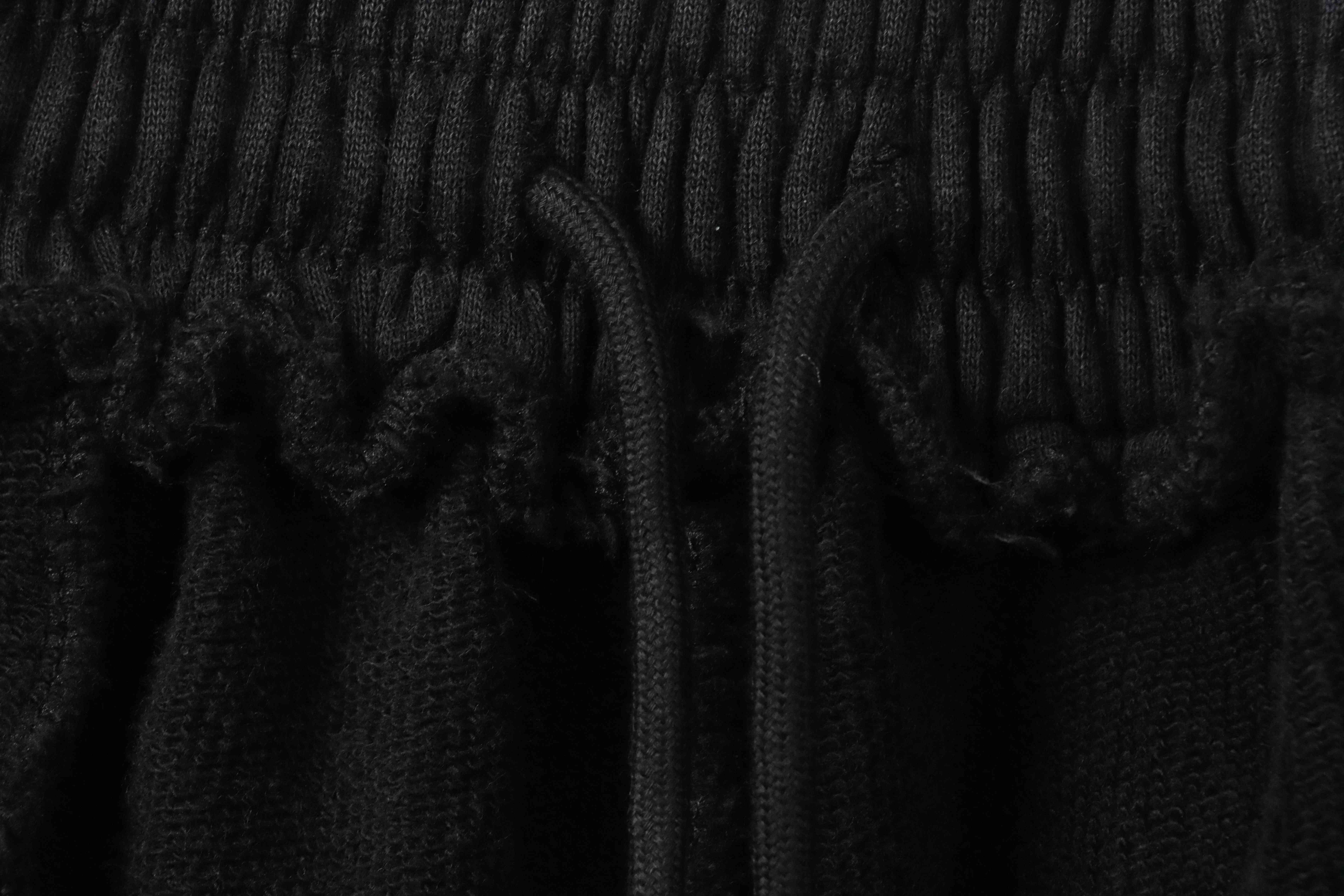 Balenciaga Distressed Washed Hole Lock Embroidered Shorts Black