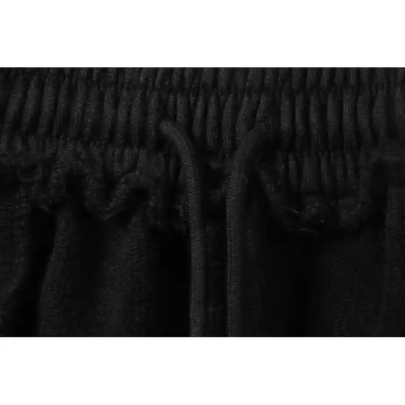 Balenciaga Distressed Washed Hole Lock Embroidered Shorts Black