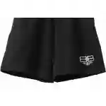 Balenciaga Distressed Washed Hole Lock Embroidered Shorts Black