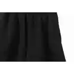 Balenciaga Distressed Washed Hole Lock Embroidered Shorts Black
