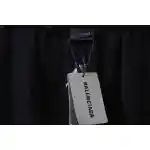 Balenciaga Distressed Washed Hole Lock Embroidered Shorts Black