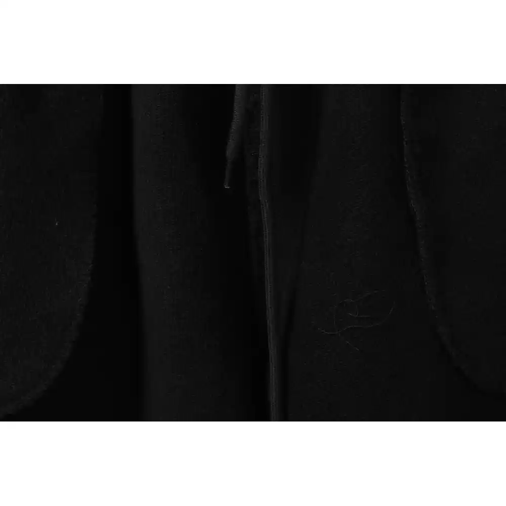 Balenciaga Distressed Washed Hole Lock Embroidered Shorts Black