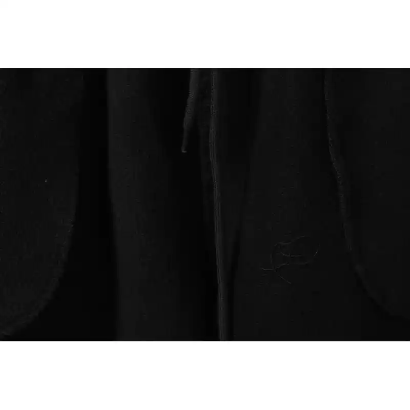 Balenciaga Distressed Washed Hole Lock Embroidered Shorts Black