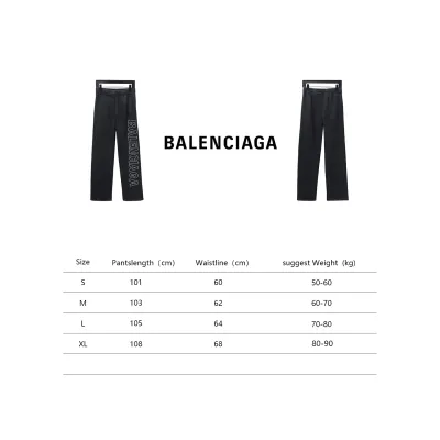 Balenciaga Distressed Washed Single-Breasted Lettering Trousers 02
