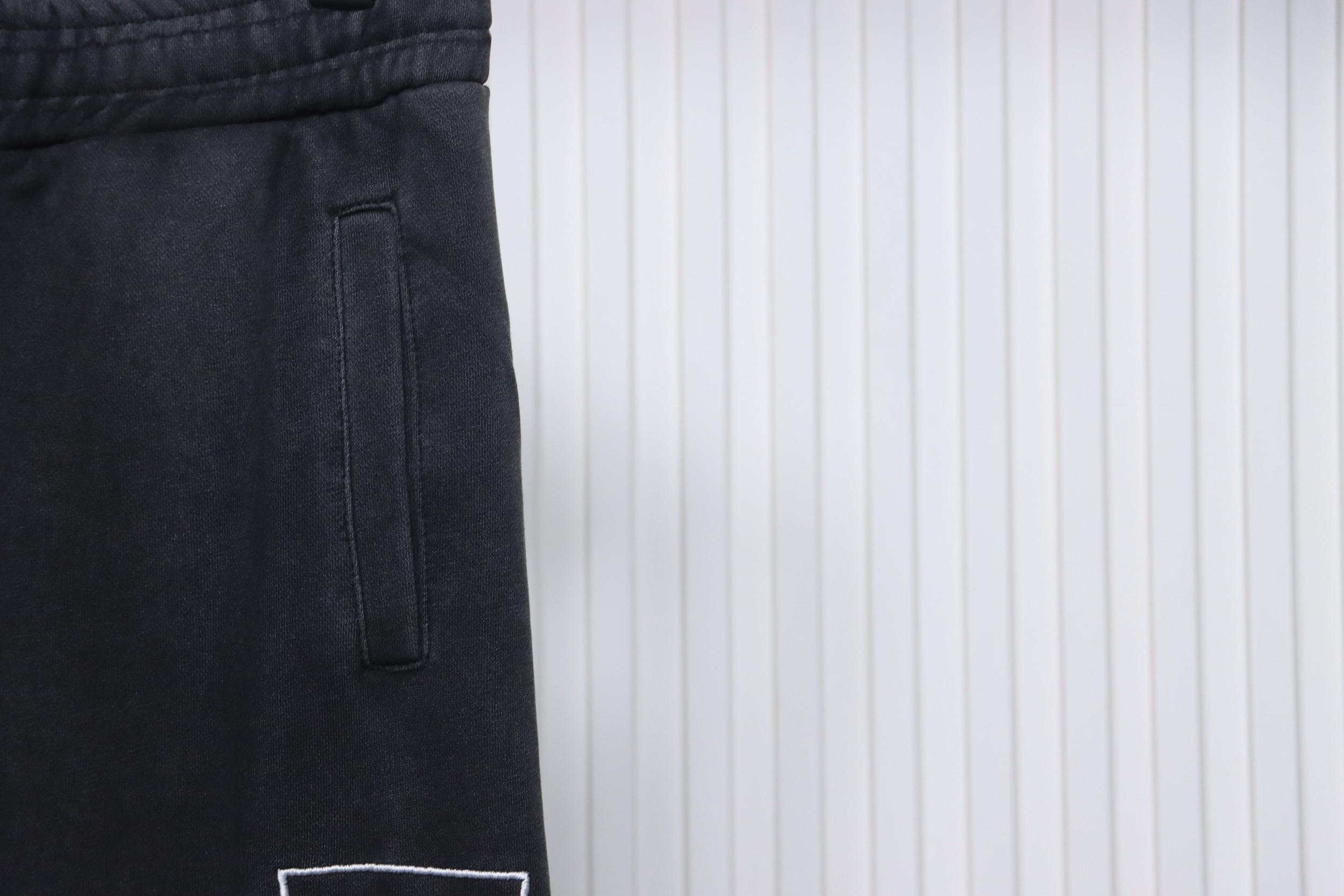 Balenciaga Distressed Washed Single-Breasted Lettering Trousers