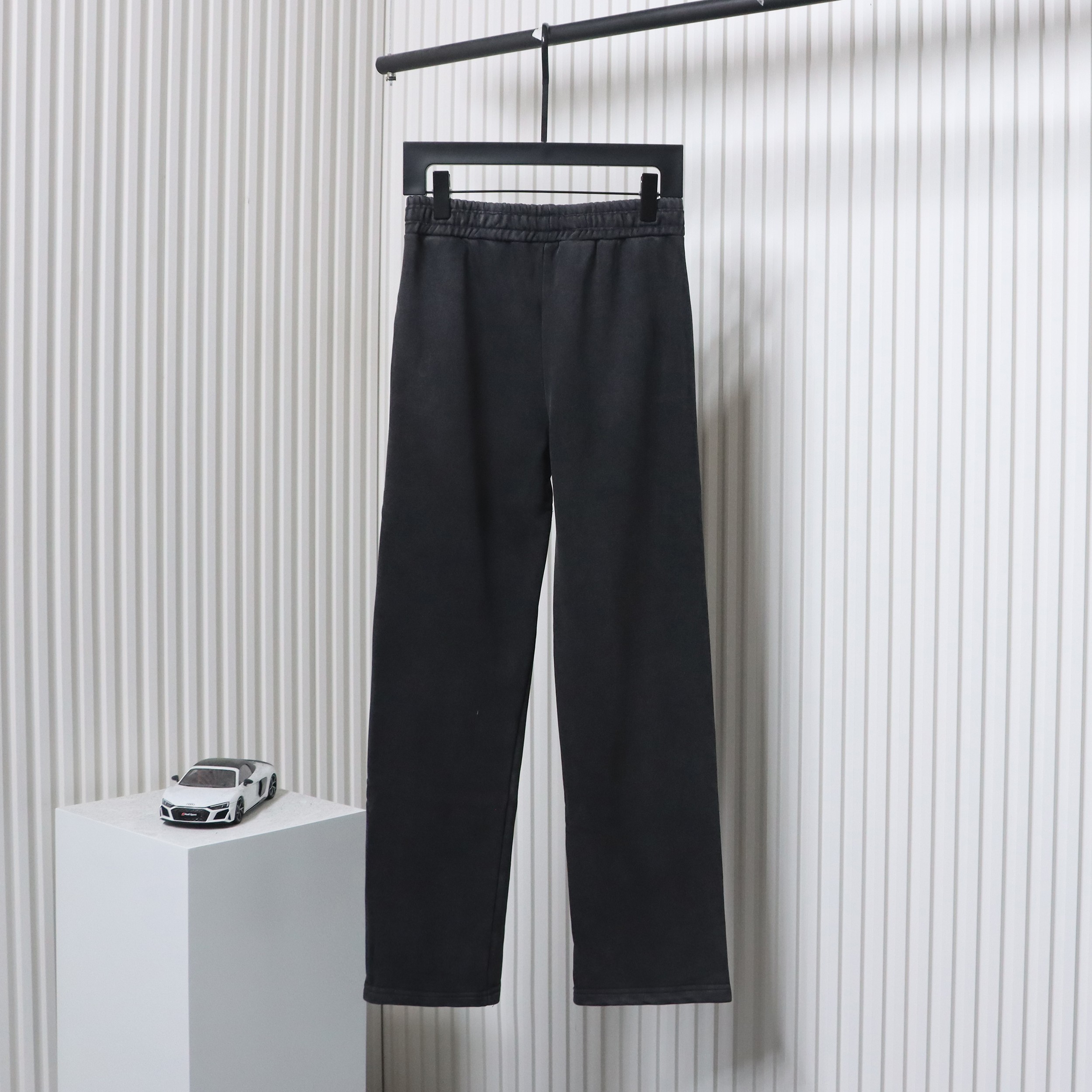 Balenciaga Distressed Washed Single-Breasted Lettering Trousers