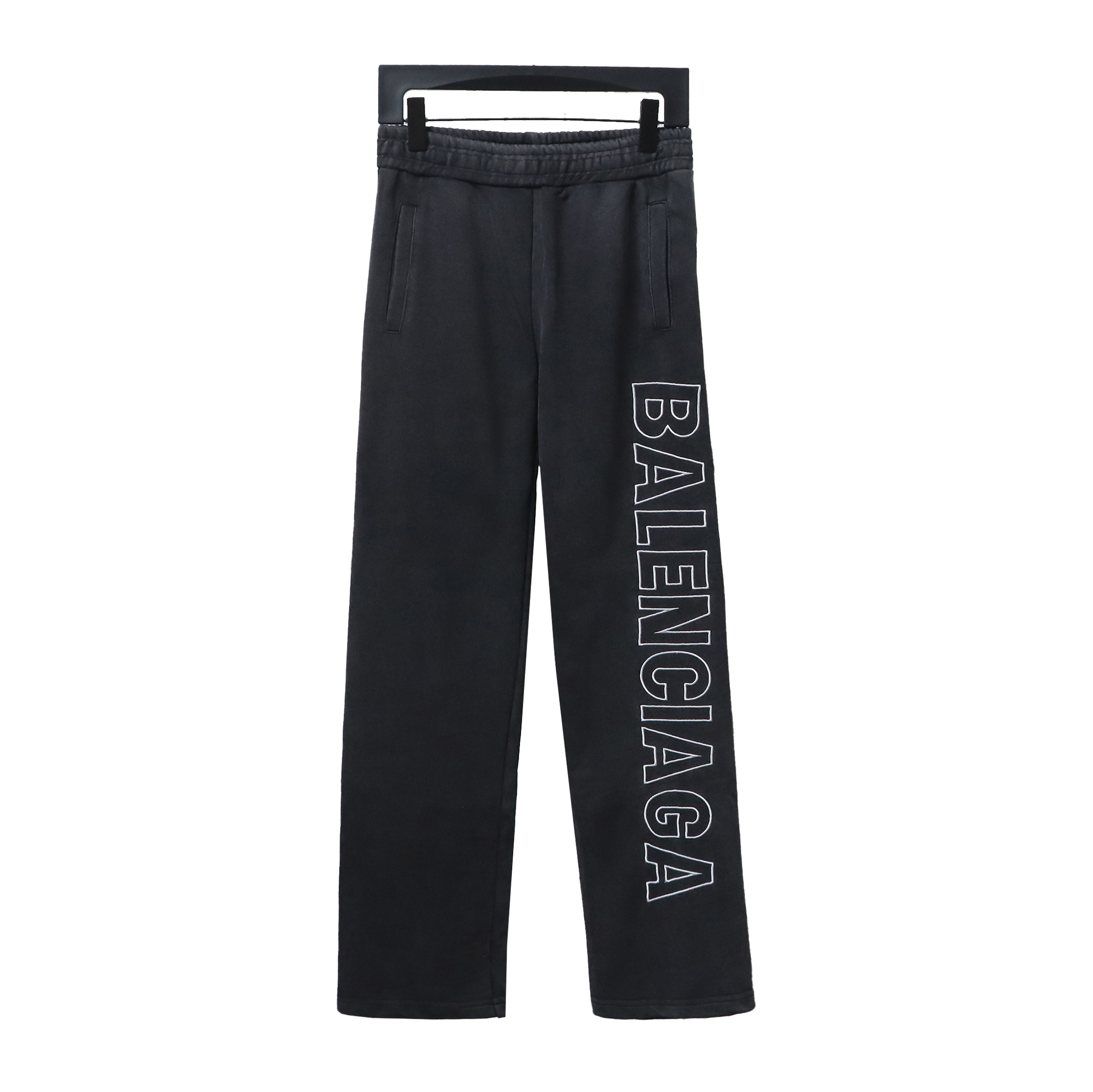 Balenciaga Distressed Washed Single-Breasted Lettering Trousers