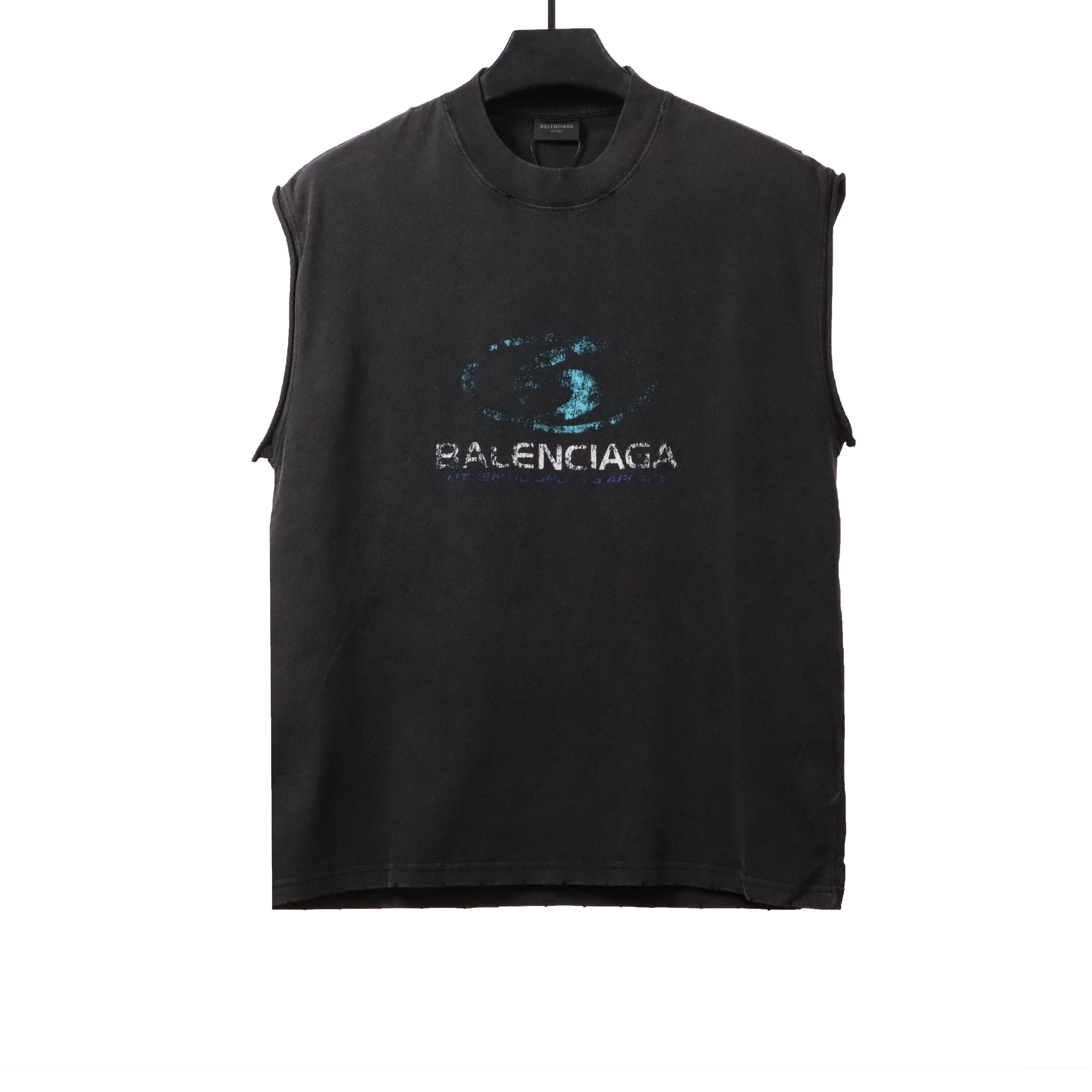 Balenciaga Distressed Washed Surf Vest
