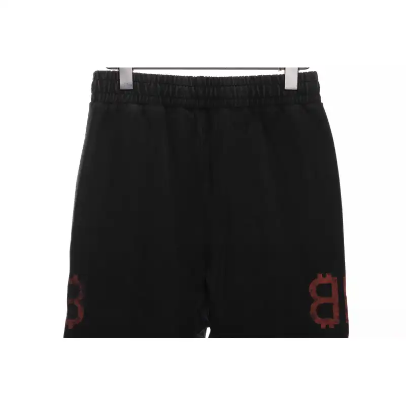 Balenciaga Double B Distressed Mud-Dyed Trousers