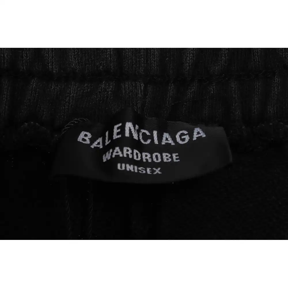 Balenciaga Double B Distressed Mud-Dyed Trousers