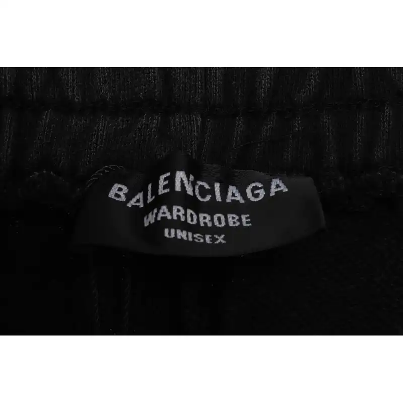 Balenciaga Double B Distressed Mud-Dyed Trousers